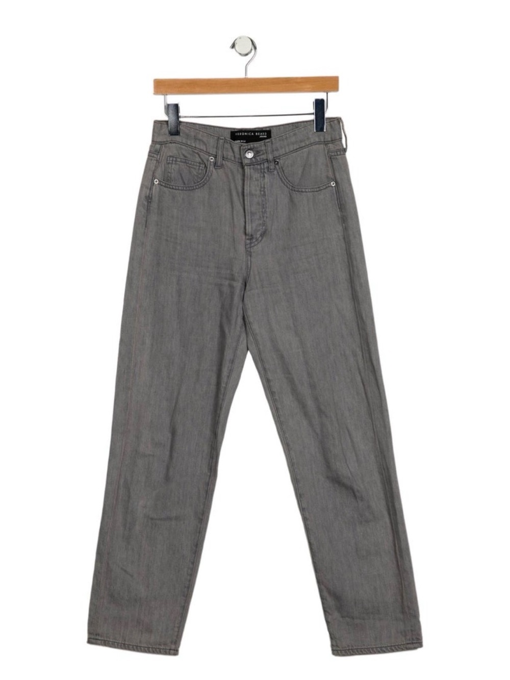 Veronica Beard Gray Straight-Leg Women's Jeans